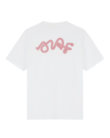 OLAF Lasso Signature Cotton T-shirt Optical White - productfoto 1