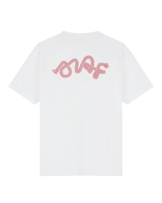 OLAF Lasso Signature Cotton T-shirt Optical White - productfoto 1