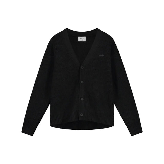 OLAF Black Signature Wool Blend Regular Fit Pullover – vooraanzicht