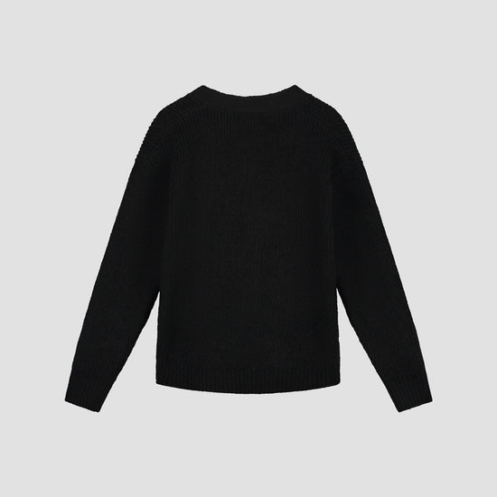 OLAF Black Signature Wool Blend Regular Fit Pullover – productbeeld 2