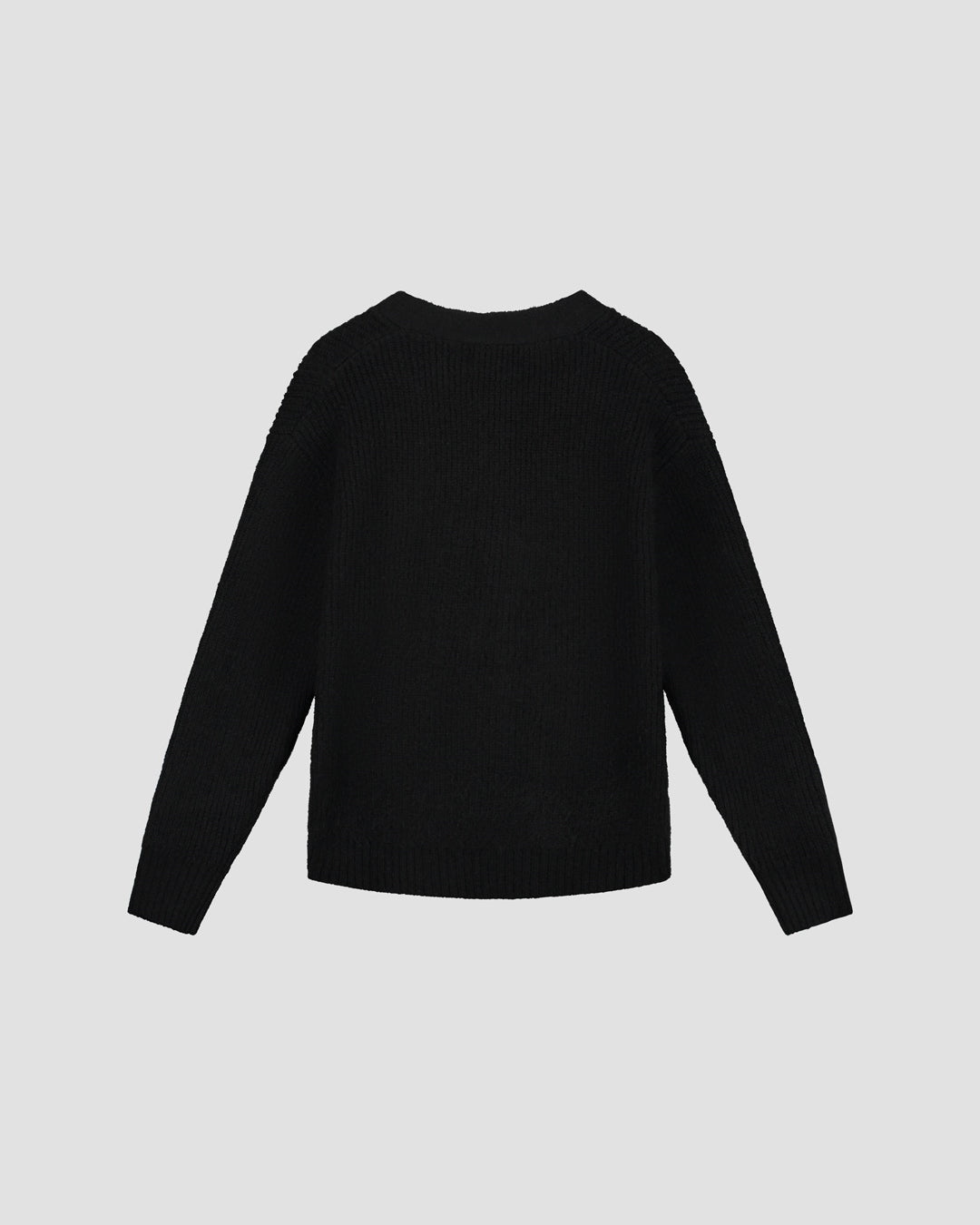 OLAF Black Signature Wool Blend Regular Fit Pullover – productbeeld 2