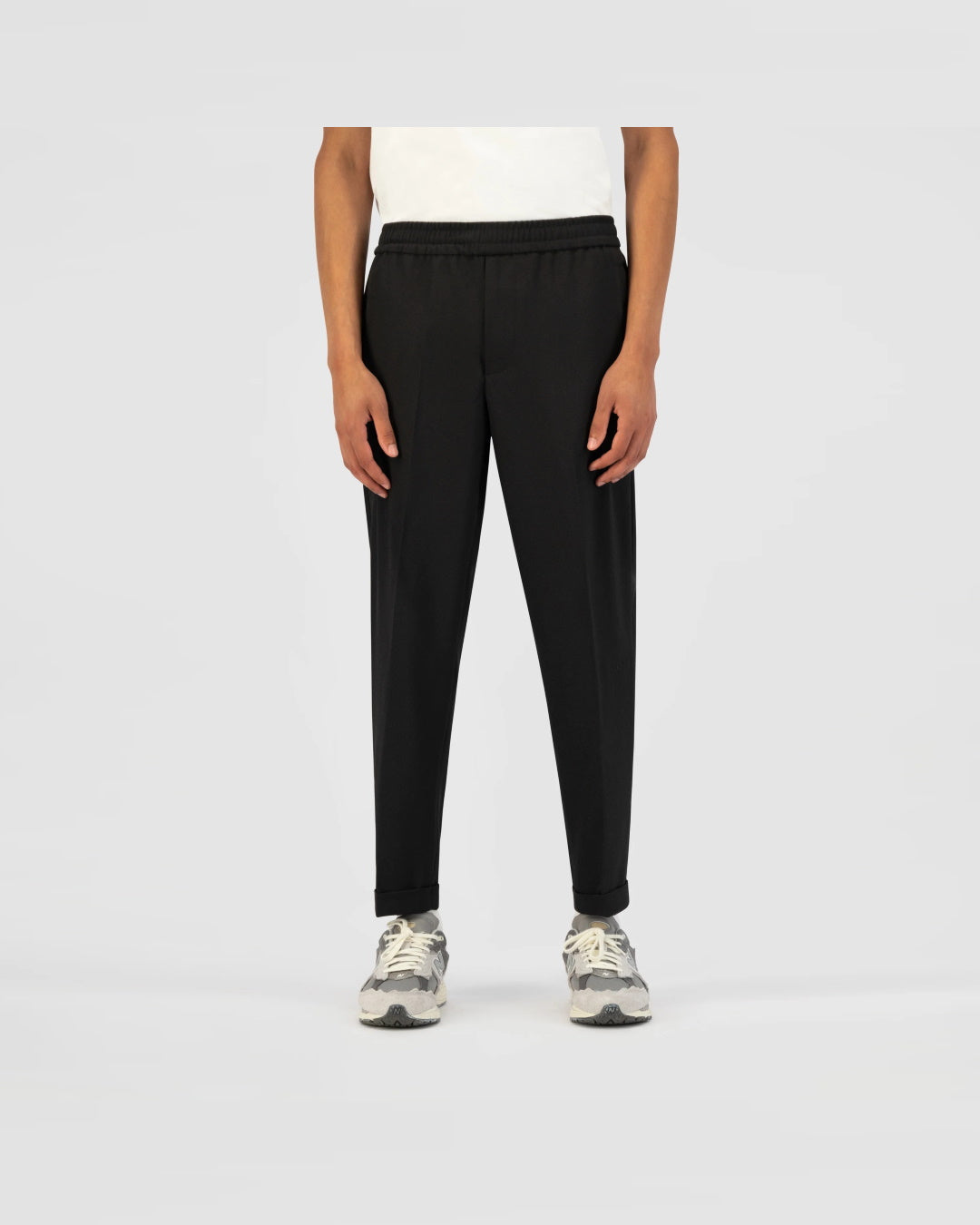 OLAF Slim Fit Elasticated Broek Black - productfoto 2