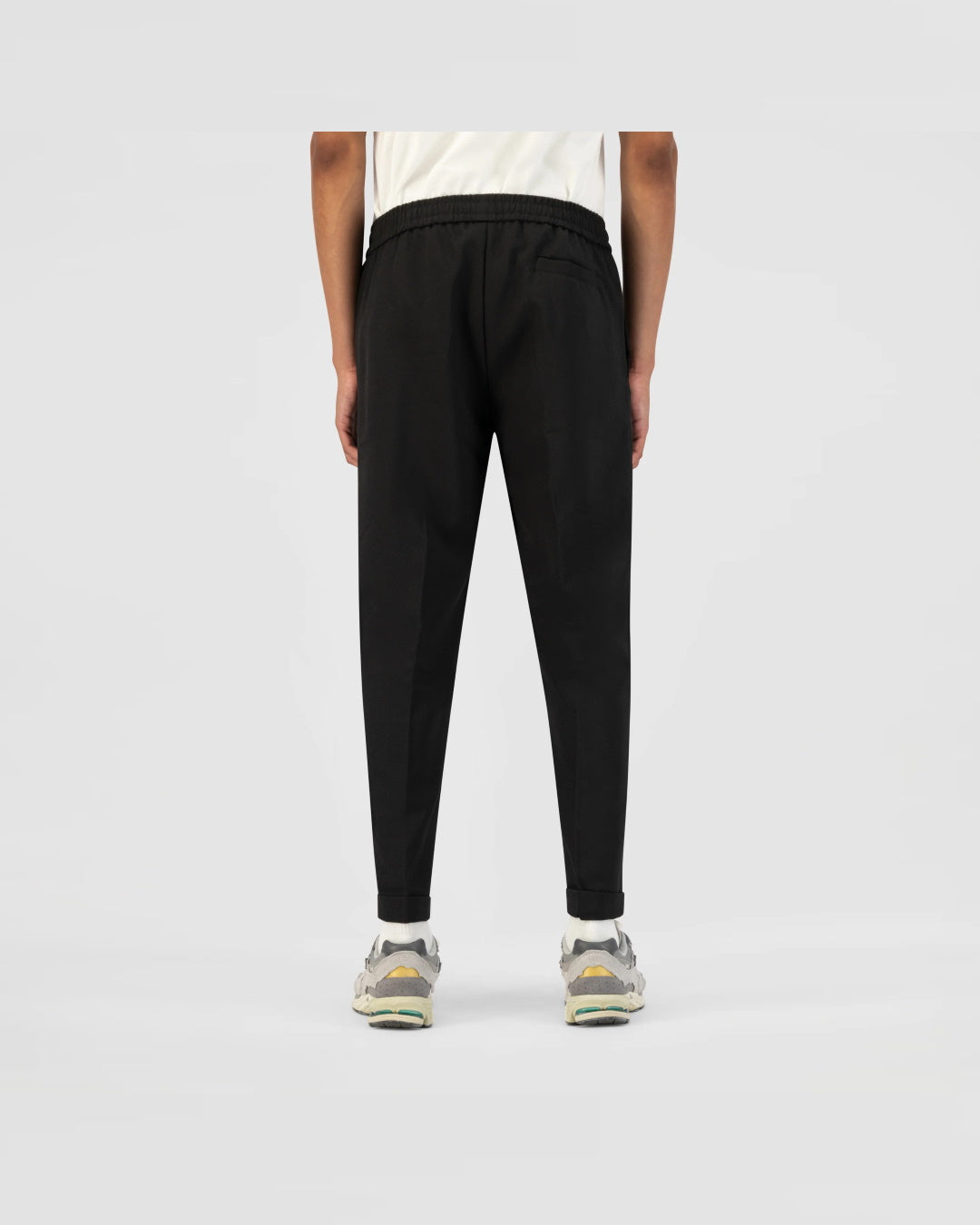 OLAF Slim Fit Elasticated Broek Black - productfoto 4