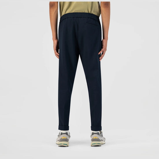 OLAF Slim Fit Elasticated Broek Navy - productfoto 4