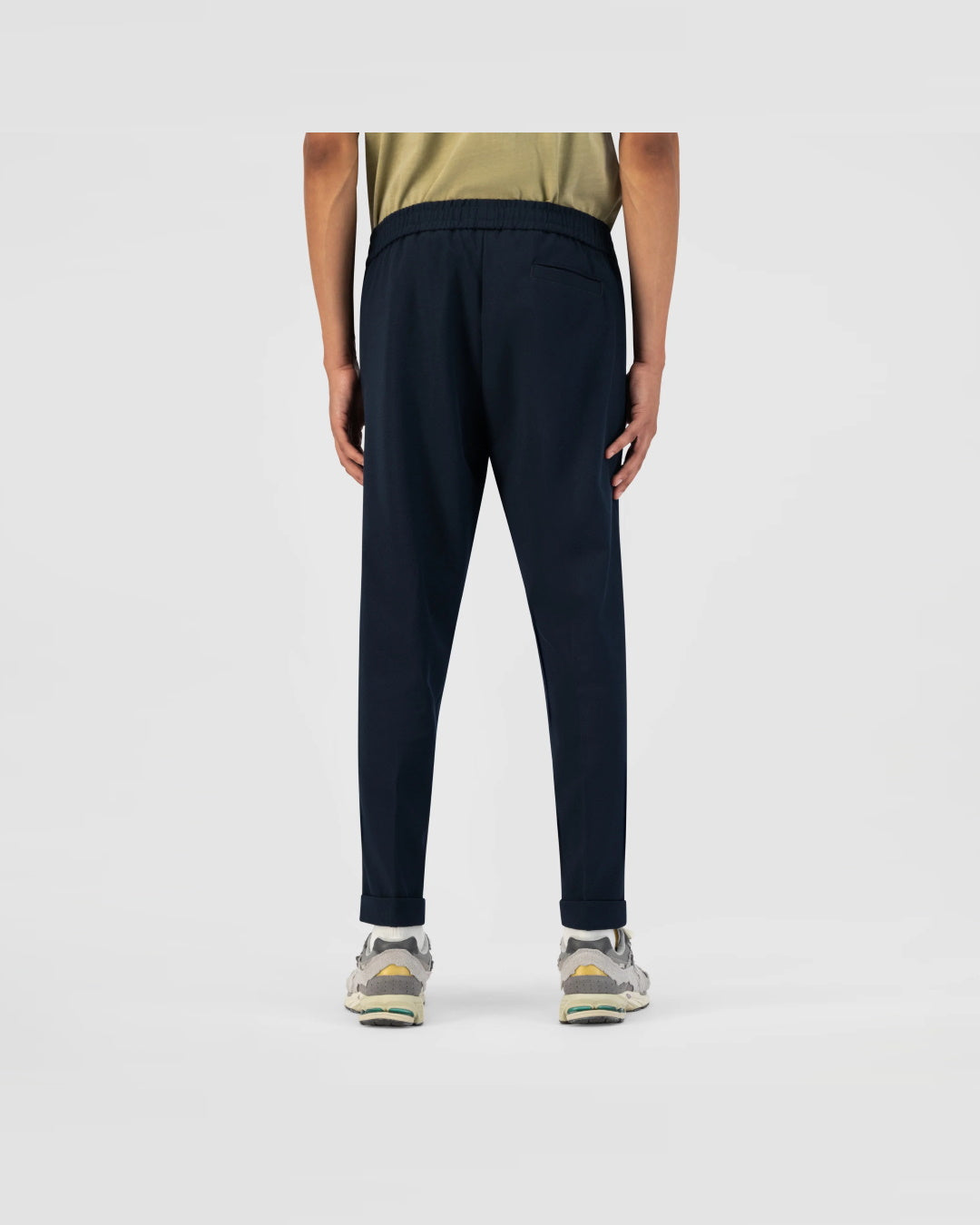 OLAF Slim Fit Elasticated Broek Navy - productfoto 4