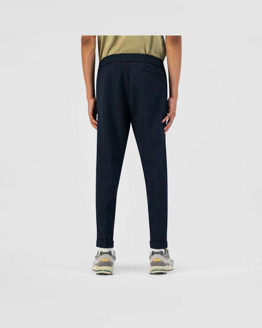 OLAF Slim Fit Elasticated Broek Navy - productfoto 4