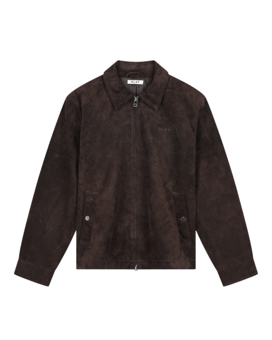 OLAF Suede Jacket Chocolate Plum - productfoto 1