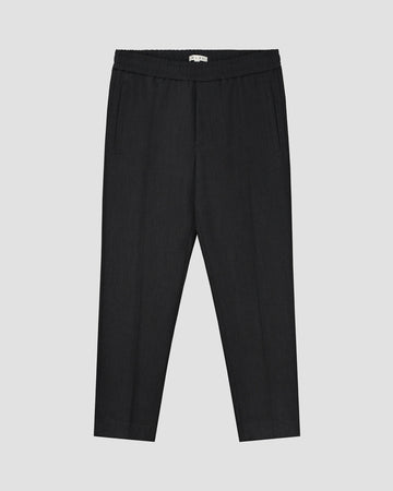 OLAF Tailored Elasticated Slim Fit Broek Grey Melange - productfoto 1
