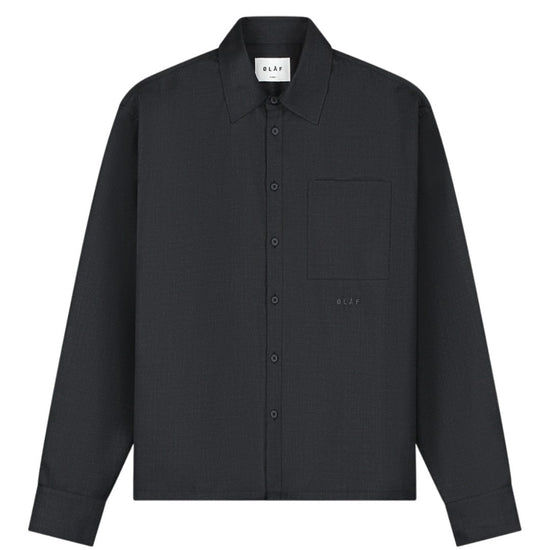 OLAF Wool Blend Boxy Hemd Charcoal - productfoto 1