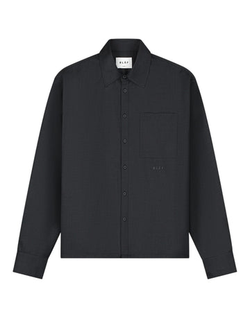 OLAF Wool Blend Boxy Hemd Charcoal - productfoto 1