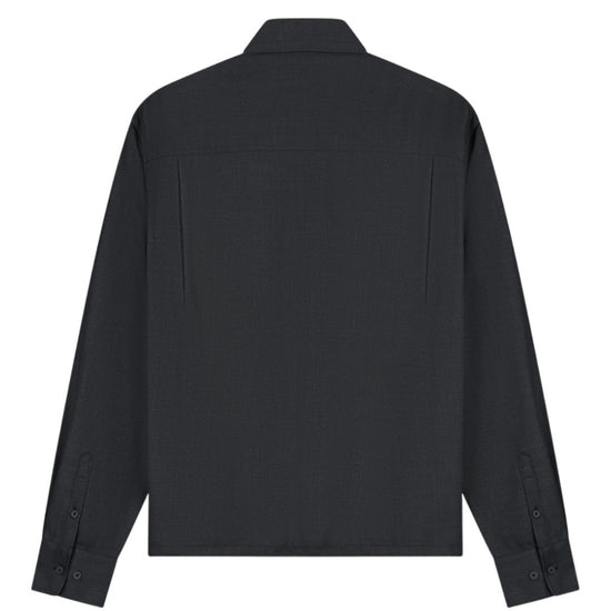 OLAF Wool Blend Boxy Hemd Charcoal - productfoto 2