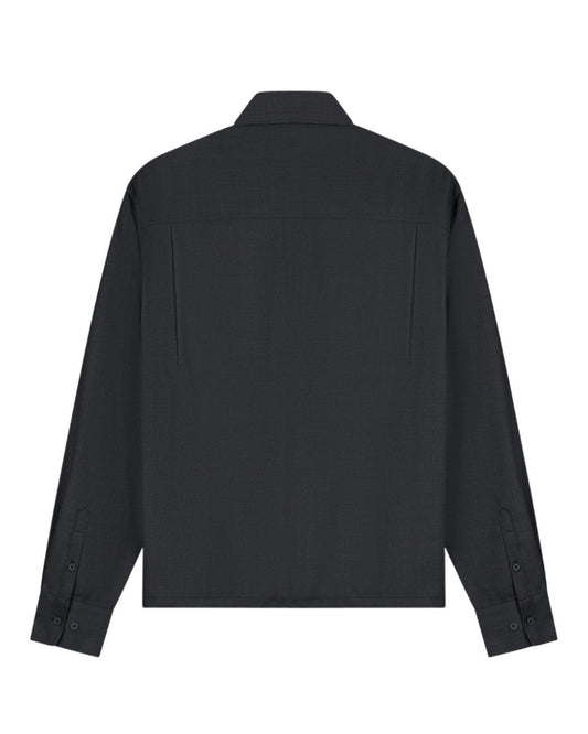 OLAF Wool Blend Boxy Hemd Charcoal - productfoto 2