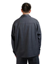 OLAF Wool Blend Boxy Hemd Charcoal - productfoto 4