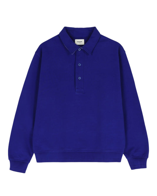 Cobalt Pace Cotton Polo Sweater