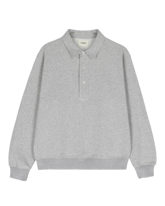 Grey Pace Cotton Polo Sweater