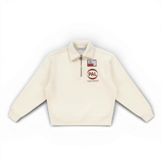 PAL Sporting Goods Pre Game Half Zip Sweater Marshmallow vooraanzicht