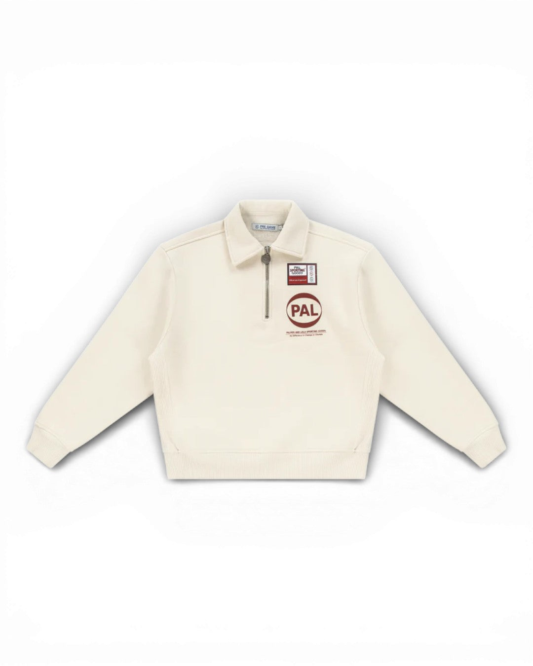 PAL Sporting Goods Pre Game Half Zip Sweater Marshmallow vooraanzicht