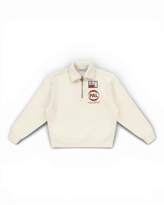 PAL Sporting Goods Pre Game Half Zip Sweater Marshmallow vooraanzicht