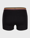 Zwarte Paul Smith trunk met multicolour gestreepte tailleband, achteraanzicht