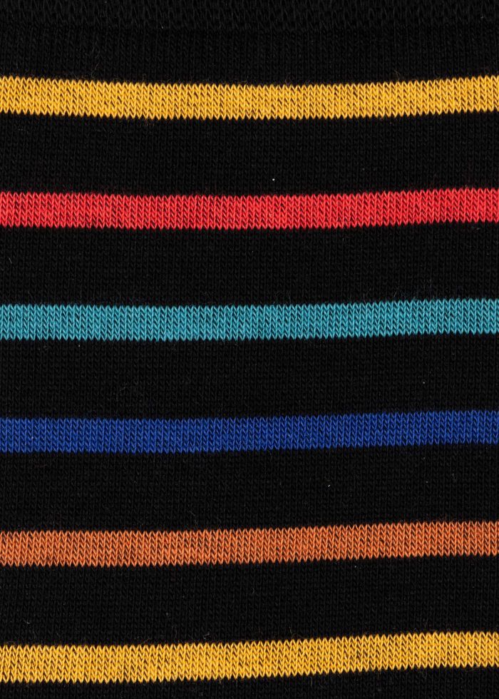 Paul Smith Gino Artist zwarte sokken, detail strepen