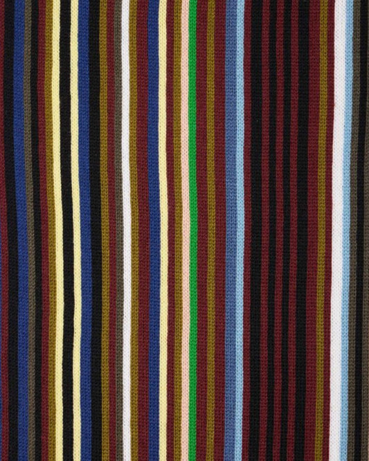 Paul Smith Iver Stripe Sjaal Blue — detail van het streepdessin
