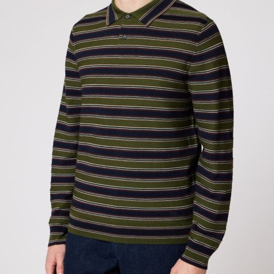 Paul Smith Knitted Long Sleeve Polo Green - productfoto 2