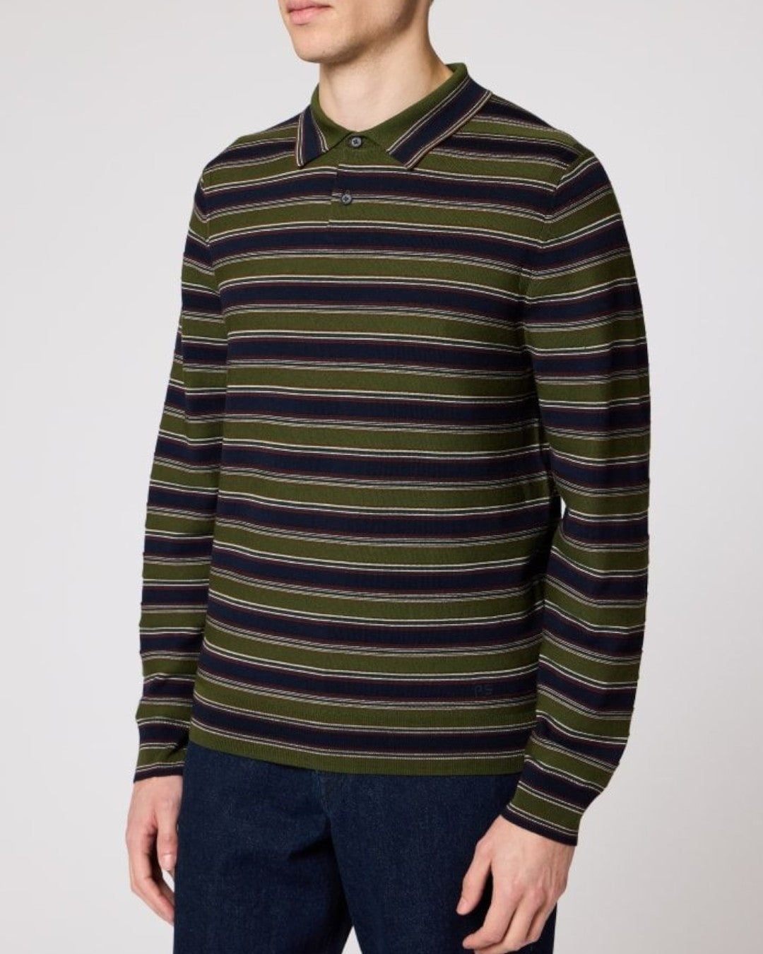 Paul Smith Knitted Long Sleeve Polo Green - productfoto 2