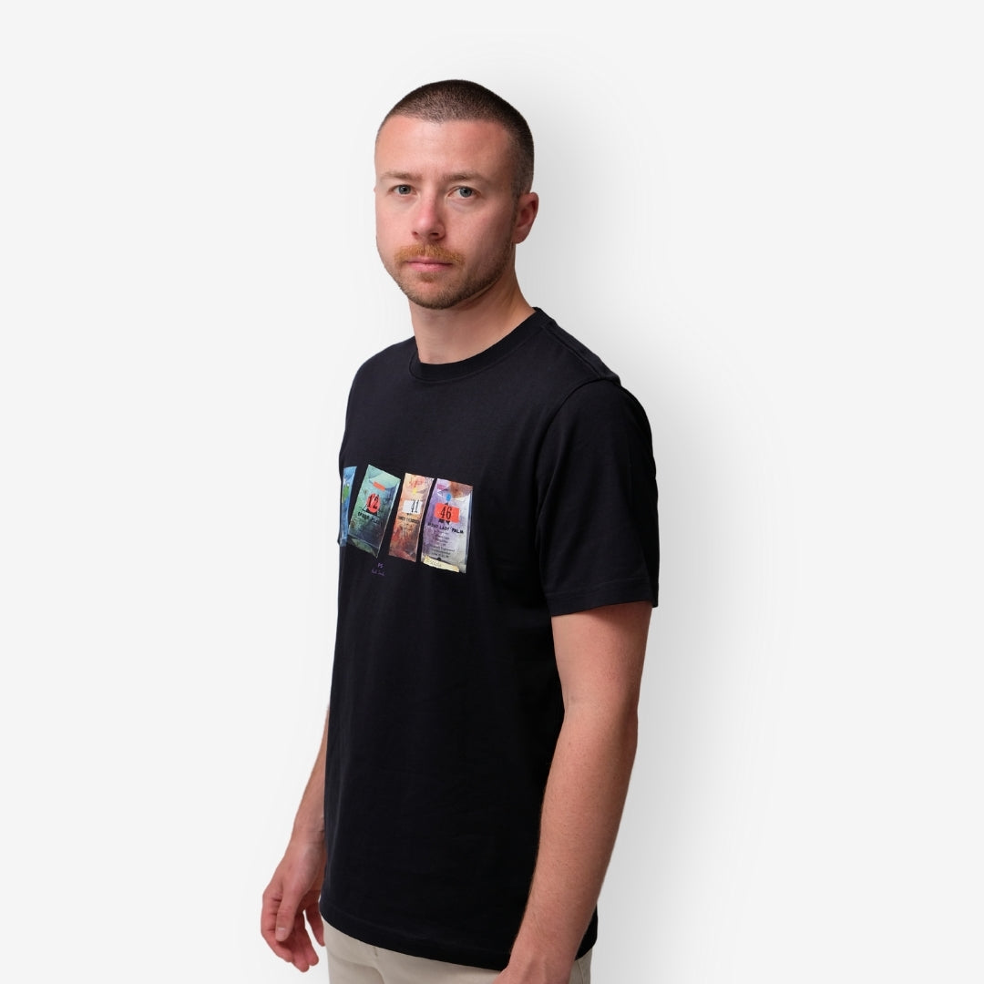 Paul Smith Blue Seeds Cotton T-shirt – productbeeld 2