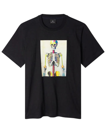 Paul Smith Skeleton Print Organic Cotton T-shirt Black – productbeeld 1