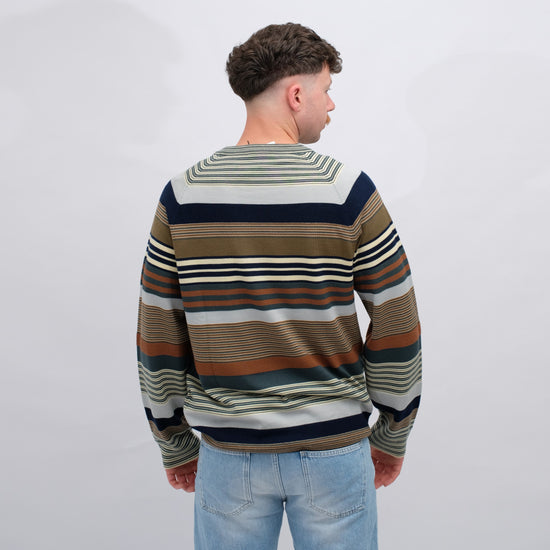Paul Smith Striped Merino Wool Pullover Grey Blue – productbeeld 4
