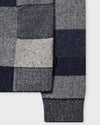 Paul Smith Navy Grey Tonal Patchwork Wool Blend Zip Through Cardigan – productbeeld 6