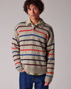 Paul Smith Light Tan Striped Wool Blend Knitted Pullover – productbeeld 3