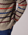 Paul Smith Light Tan Striped Wool Blend Knitted Pullover – productbeeld 5