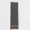 Paul Smith Signature Intarsia gebreide sjaal in grijs en ecru met kleurrijke streep