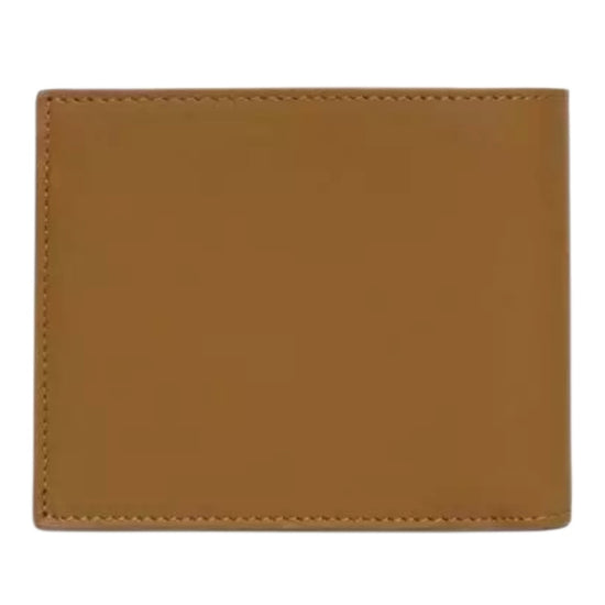 Achterkant van de Paul Smith portefeuille in glad bruinbeige leder