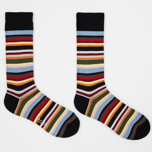 Paul Smith sokken met multicolour strepen uit de Signature Tipping 3-pack