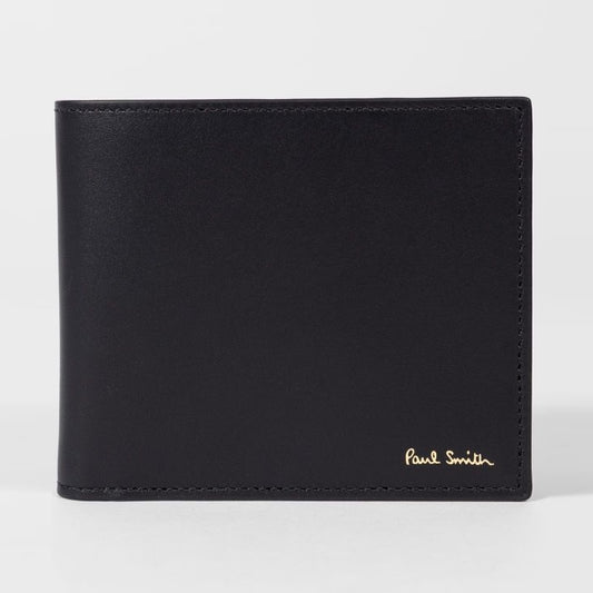 Paul Smith zwarte Signature Trim portemonnee, buitenzijde