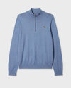 Paul Smith Zebra half-zip trui in grijsblauw, productfoto vooraanzicht