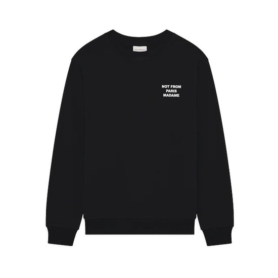 Drôle de Monsieur Bold Slogan Sweatshirt Black productfoto 2 bij Checkpoint Mol