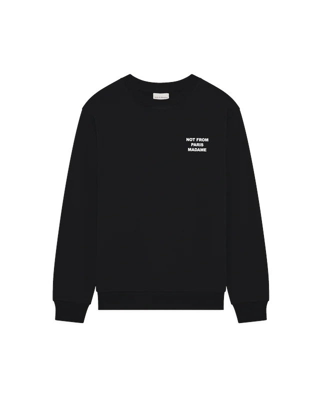 Drôle de Monsieur Bold Slogan Sweatshirt Black productfoto 2 bij Checkpoint Mol