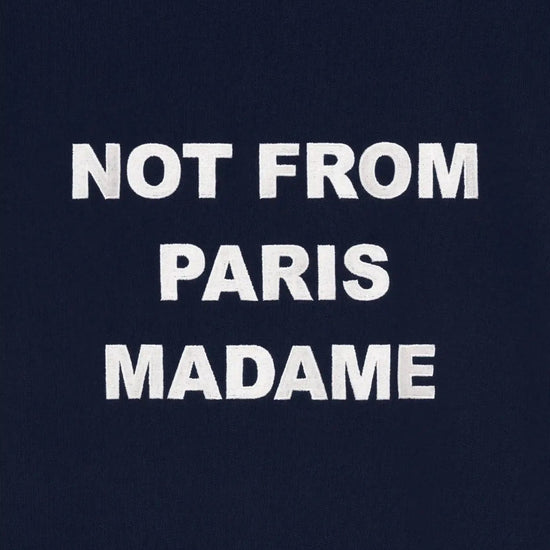 Drôle de Monsieur Bold Slogan Sweatshirt Navy productfoto 3 bij Checkpoint Mol