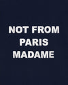 Drôle de Monsieur Bold Slogan Sweatshirt Navy productfoto 3 bij Checkpoint Mol
