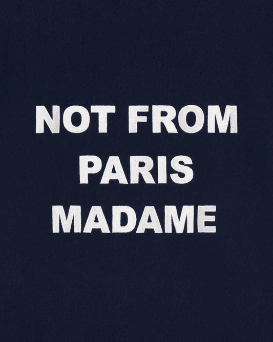 Drôle de Monsieur Bold Slogan Sweatshirt Navy productfoto 3 bij Checkpoint Mol