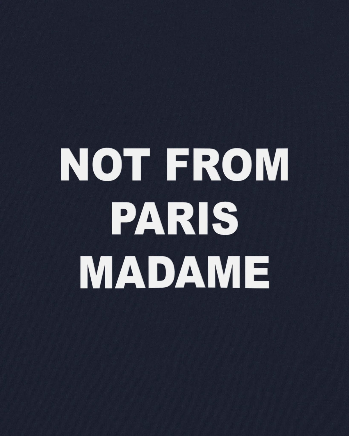Drôle de Monsieur Bold Slogan T-shirt Navy productfoto 3 bij Checkpoint Mol
