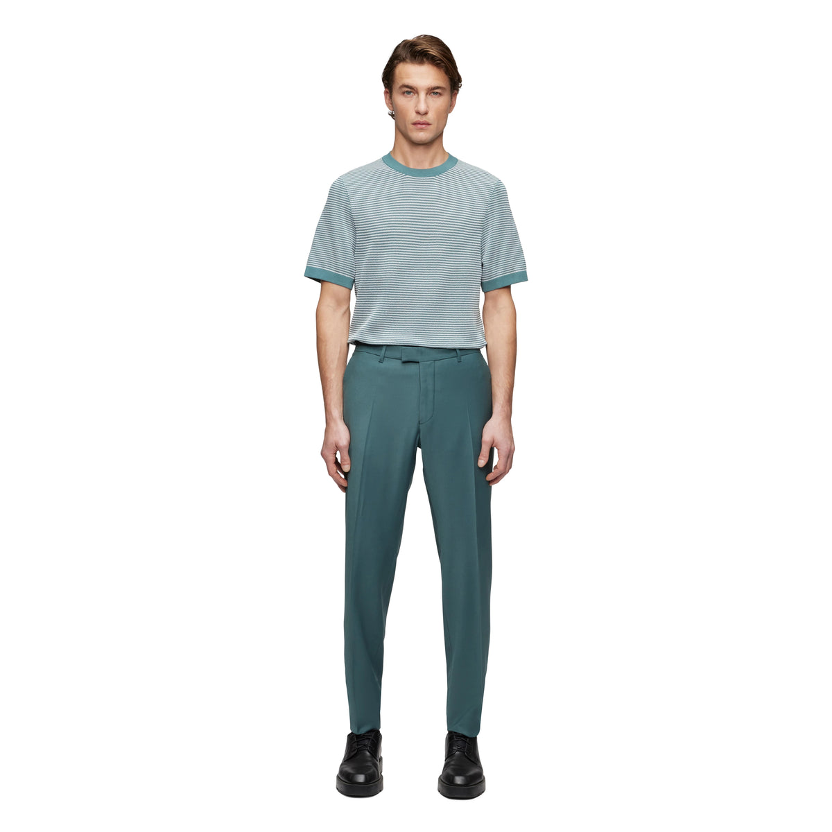 DRYKORN Piet Drynamic Stretch Wool Trousers Aqua Green – productfoto 1 – Checkpoint Mol
