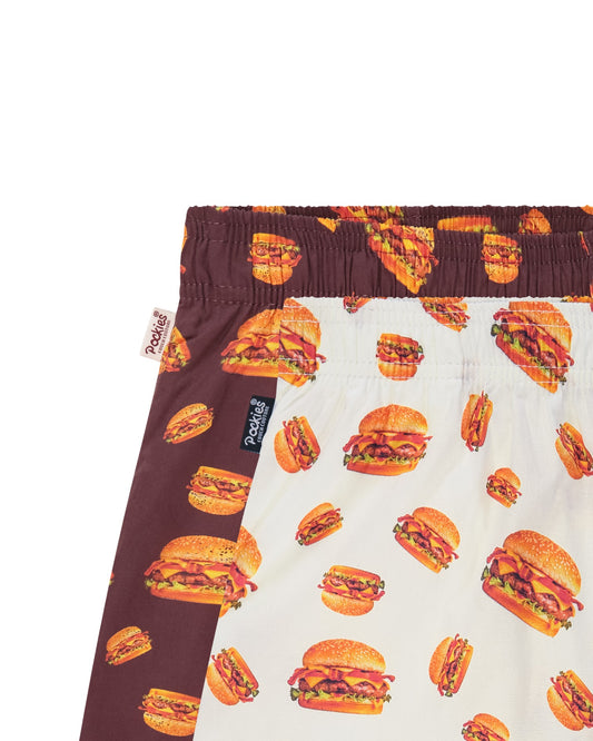 Pockies 2-Pack Burger Boxers Red – productfoto 5