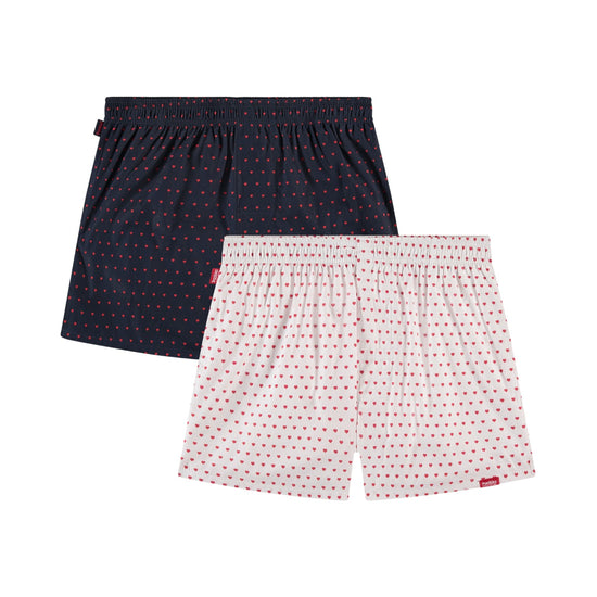 Pockies 2-Pack Lovely Boxers Red Navy – productfoto 1