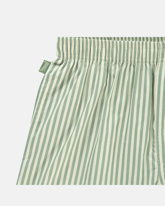 Pockies Green White Striped Boxer Shorts – productfoto 2