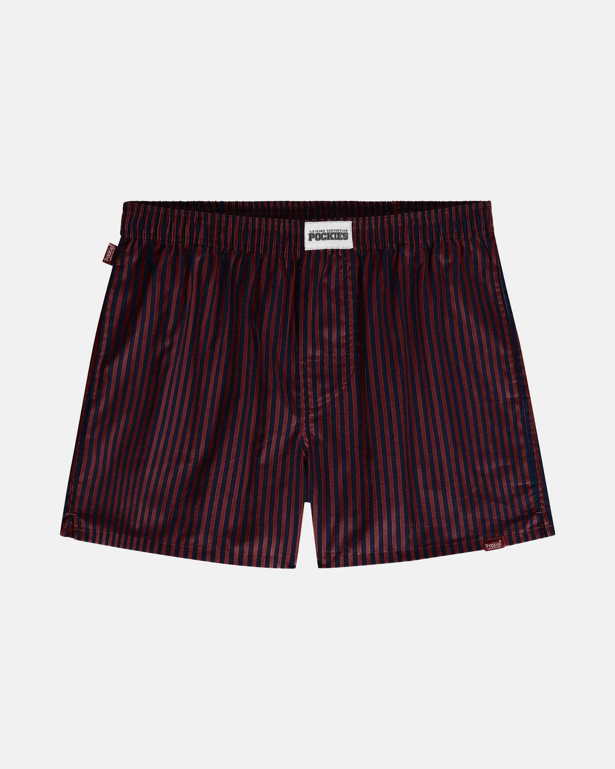 Pockies Navy Red Striped Boyfriend Boxer Shorts – productfoto 1