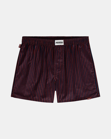 Pockies Navy Red Striped Boyfriend Boxer Shorts – productfoto 1